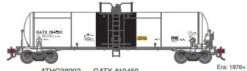 Athearn G38003 HO GATC 20K Tank Car Acid Service - GATX - White W/ Black Band #20438