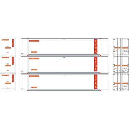 Athearn #27698 48' Container XTRA #1 (3)