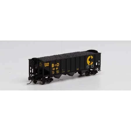 Athearn #25564 40' 3-Bay Ribbed Hopper W/Load, B&O #10189