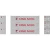 Athearn #27051 HO 40’ Low-Cube Container YMLU (3 Pack) Old