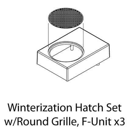 Athearn #G19290 Winterization Hatch Set W/Round Grille F-Unit (3pcs)