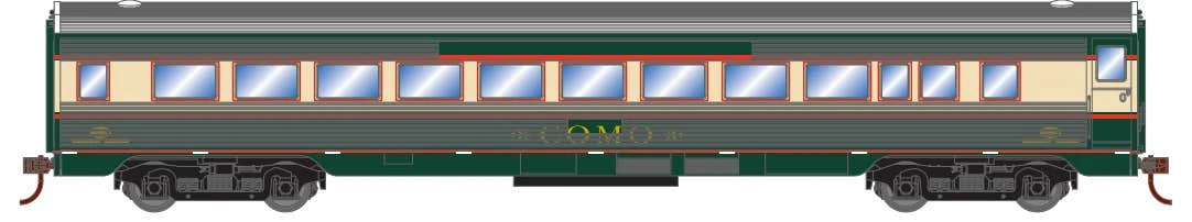 Athearn Roundhouse 79122 HO Streamlined Passenger Car Burlington Northern Coach #BN Como