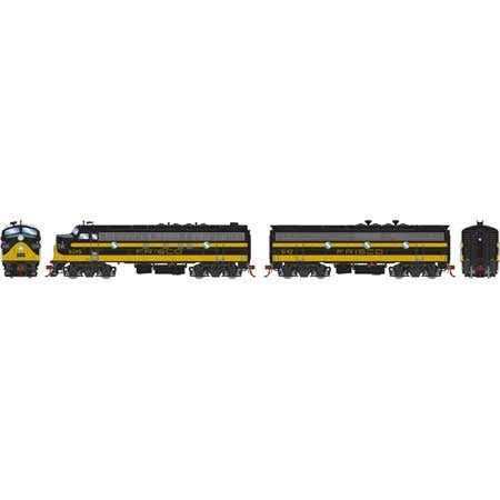 Athearn #G19504 FP7A/F9B W/DCC & SNDSLSF/Blk & Yel #5045/#5142