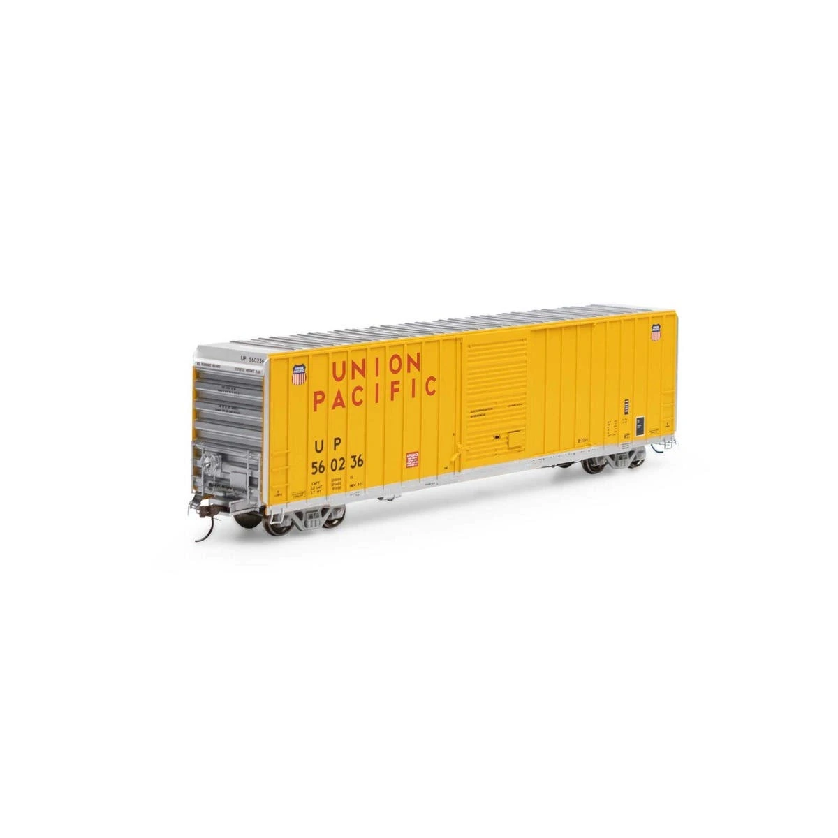 Athearn #16119 RTR 60' Hi-Cube Ex-Post Box, UP/Yellow #560236