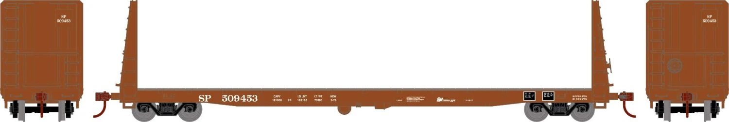 Athearn 17234 HO 60ft Bulkhead Flat Car Southern Pacific #509453