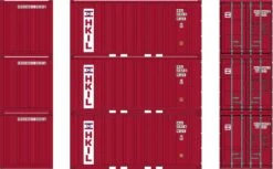 Athearn 28074 HO 20ft Corrugated Container With Panels Hong Kong Islands #6114226 / 6114254 / 6114262