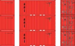Athearn 28077 HO 20ft Corrugated Container With Panels SSI #2382483 / 2517803 / 2645234
