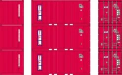 Athearn 28078 HO 20ft Corrugated Container With Panels Trans Freight Lines #2002726 / 2005448 / 2009079