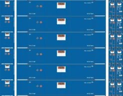 Athearn 18042 N 53ft CIMC Container Yellow 6 Pack