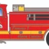 Athearn 4576 HO Ford F850 Pumper Firehouse Diner #911