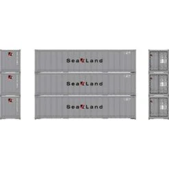 Athearn 63391 HO 40' Smooth Side Container - Sealand (3pcs)