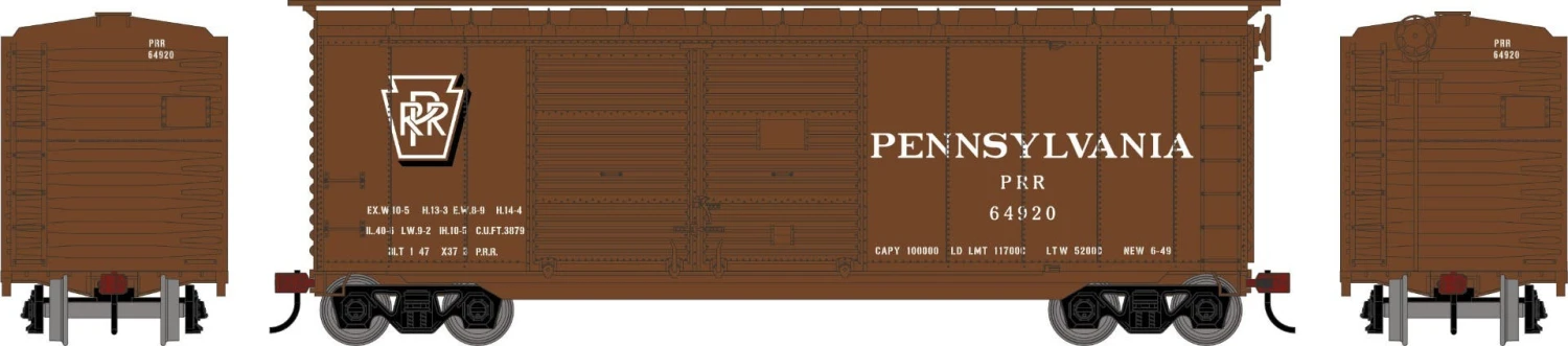 Athearn 72248 HO 40ft Express Box Car Pennsylvania #64920