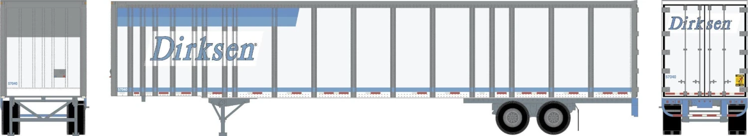 Athearn 72830 HO 53ft Wabash Plate Trailer Dirksen #57040