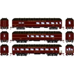 Athearn 73038 HO Arch Roof Passenger Car - PRR #351/367/93 — Combine/Diner/Obs