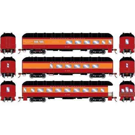 Athearn 73040 HO Arch Roof Passenger Car - SP #3177/10516/2909 — Combine/Diner/Obs