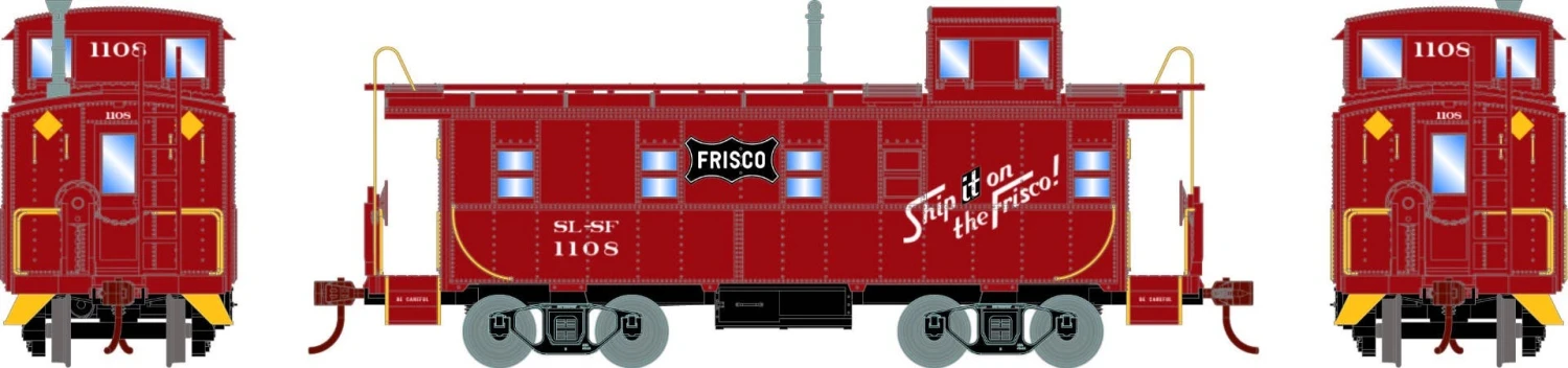 Athearn 74037 HO Cupola Caboose Frisco #1108