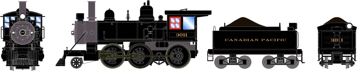 Athearn 87244 HO 2-6-0 Steam Locomotive Canadian Pacific #3011