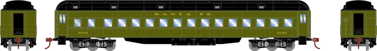 Athearn 88220 HO Heavyweight Passenger Car Santa Fe Clerestory Coach #3040