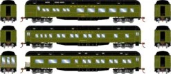 Athearn 88232 HO Heavyweight Passenger Car Santa Fe Diner/Pullman/Obs #1467/Sebago/Silver City