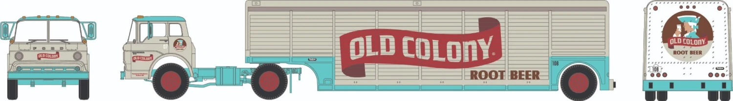 Athearn 92466 HO Ford C Tractor With Trailer Old Colony 07/108