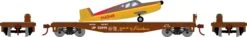 Athearn 96450 HO 40ft Flat Car With Plane Union Pacific #50595