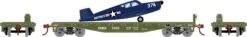 Athearn 96459 HO 40ft Flat Car With Plane Marines #7035