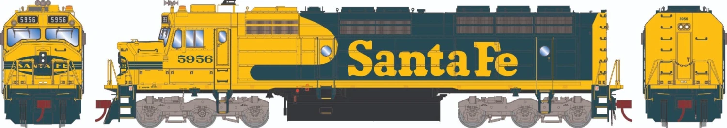 Athearn 19179 N EMD F45 Diesel Locomotive Santa Fe #5956 With Sound