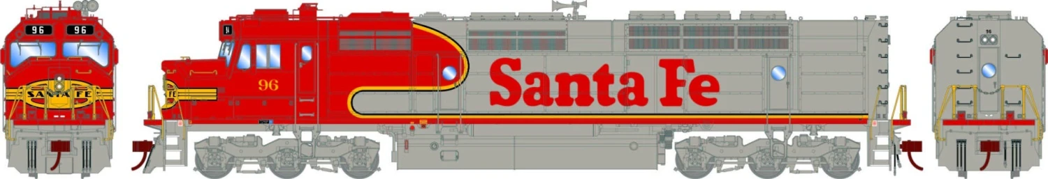 Athearn G18373 HO EMD FP45 Diesel Locomotive Santa Fe - Superfleet #96 With Sound