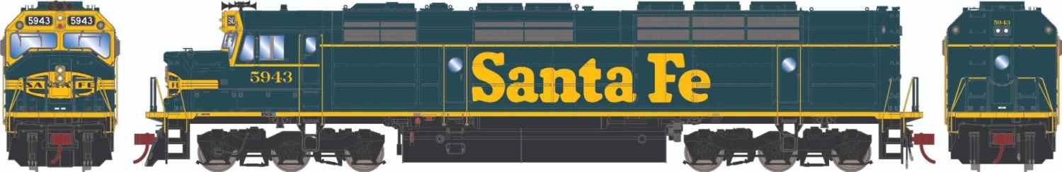 Athearn G18375 HO EMD FP45 Diesel Locomotive Santa Fe #5943 With Sound