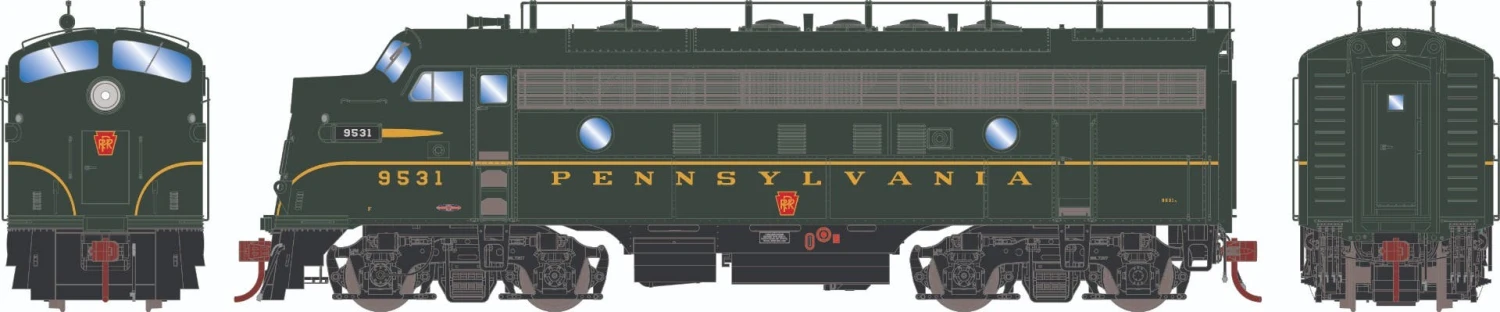 Athearn G19582 HO EMD F-Unit Series Pennsylvania Railroad #9531A