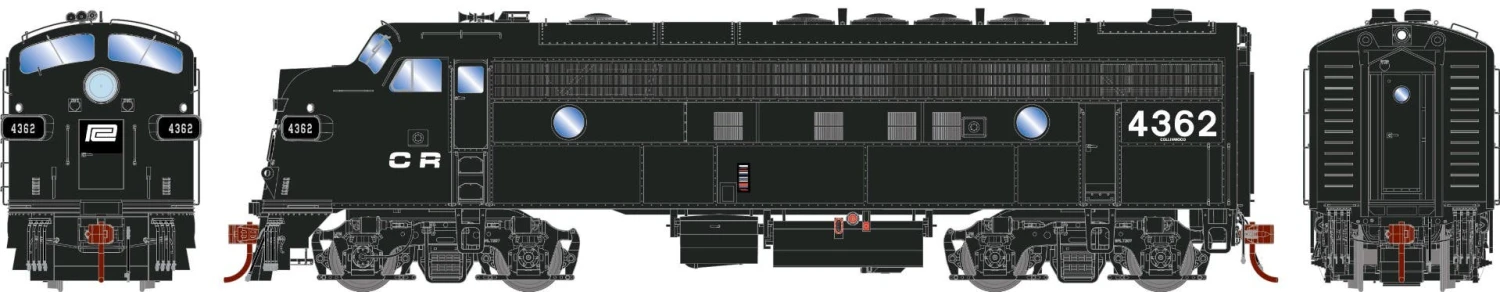 Athearn G19696 HO EMD FP-Unit Series Diesel Locomotive Conrail #4362 With Sound