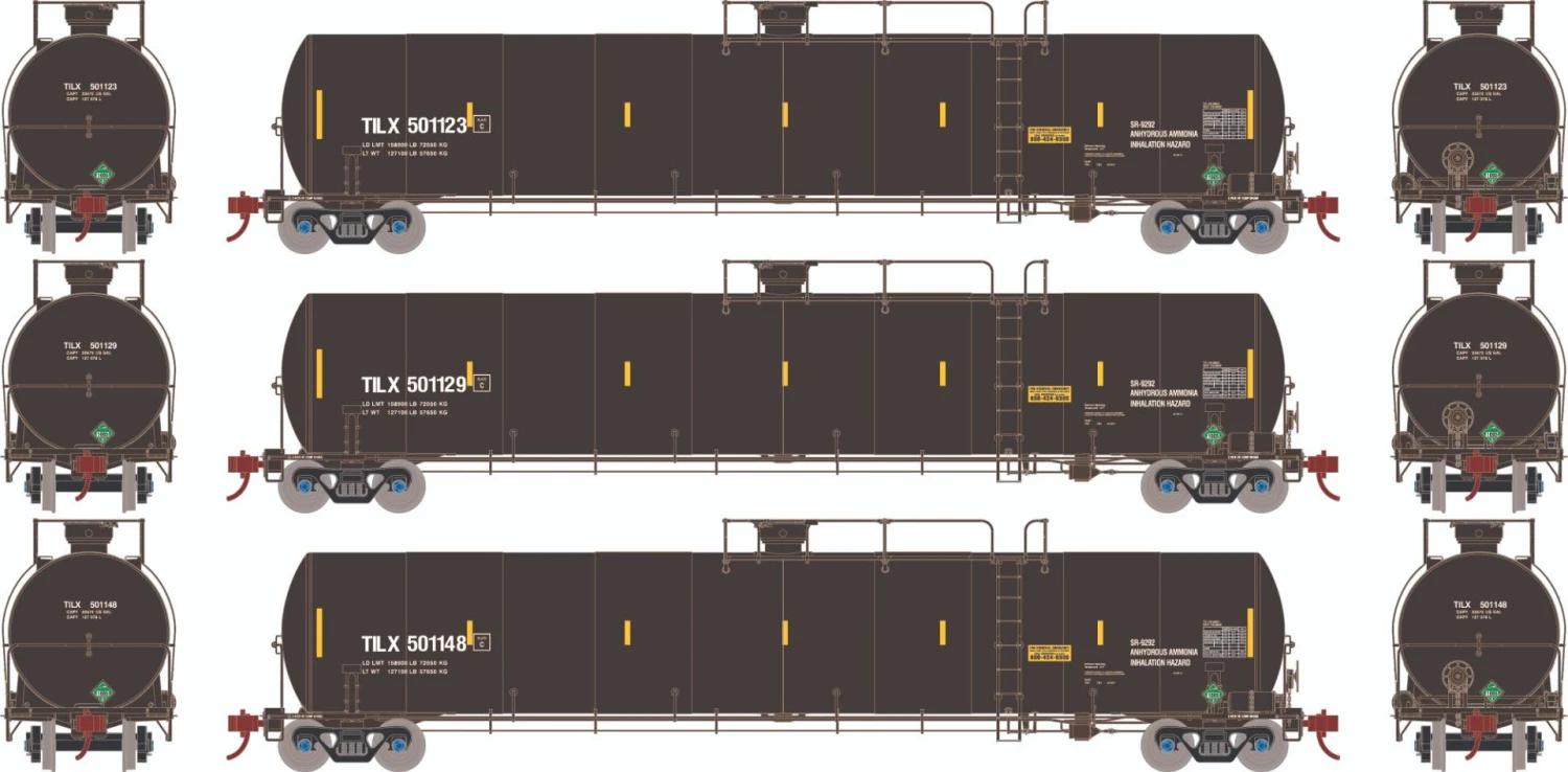 Athearn G25589 HO 33k Gallon LPG Tank Car Trinity Industries Leasing #501120/501132/501147