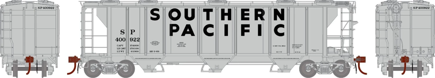 Athearn 28358 N PS-2 2893 Covered Hopper Southern Pacific #400922