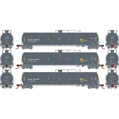 Athearn GN16895 N 33,900-Gallon LPG Tank, GATX #1 (3)
