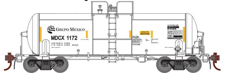Athearn GN15309 N 13k Acid Tank Car Grupo Mexico #1172