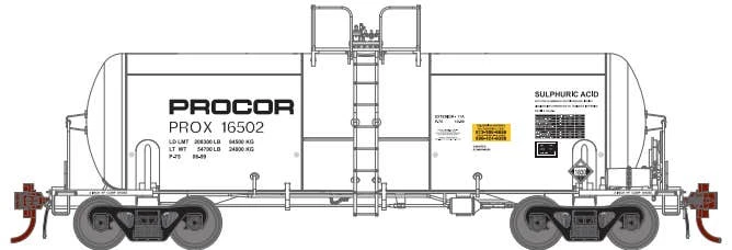 Athearn GN15321 N 13k Acid Tank Car Procor-White #16502