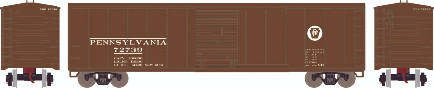 Athearn 15098 HO 50ft PS-1 Single Sliding Door Boxcar Pennsylvania #72739