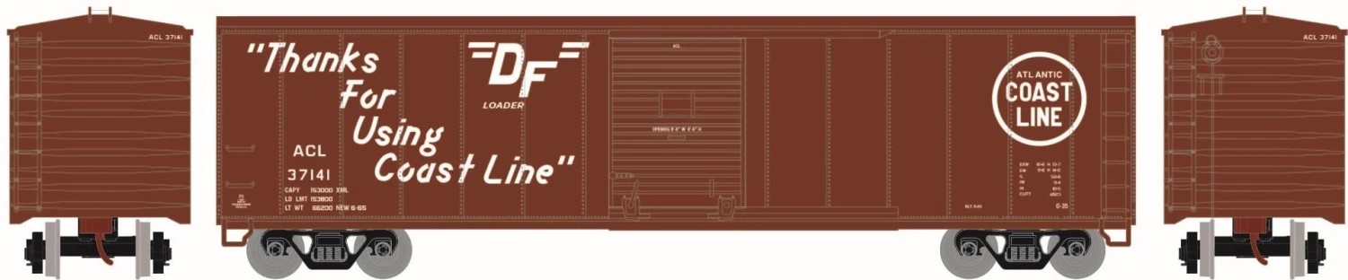 Athearn 2989 N 50ft PS-1 Single Sliding Door Boxcar Atlantic Coast Line #37141