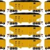 Athearn RoundHouse 50022 HO 34ft 2-Bay Ribbed Side Hopper Penn Central 4 Pack